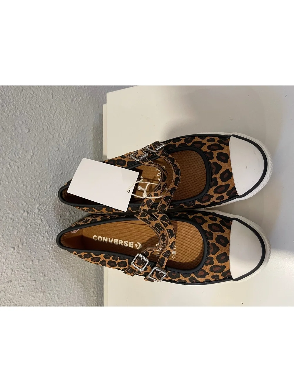 Converse All Star Leopard Print Mary Jane Sneakers - Picture 5 of 7